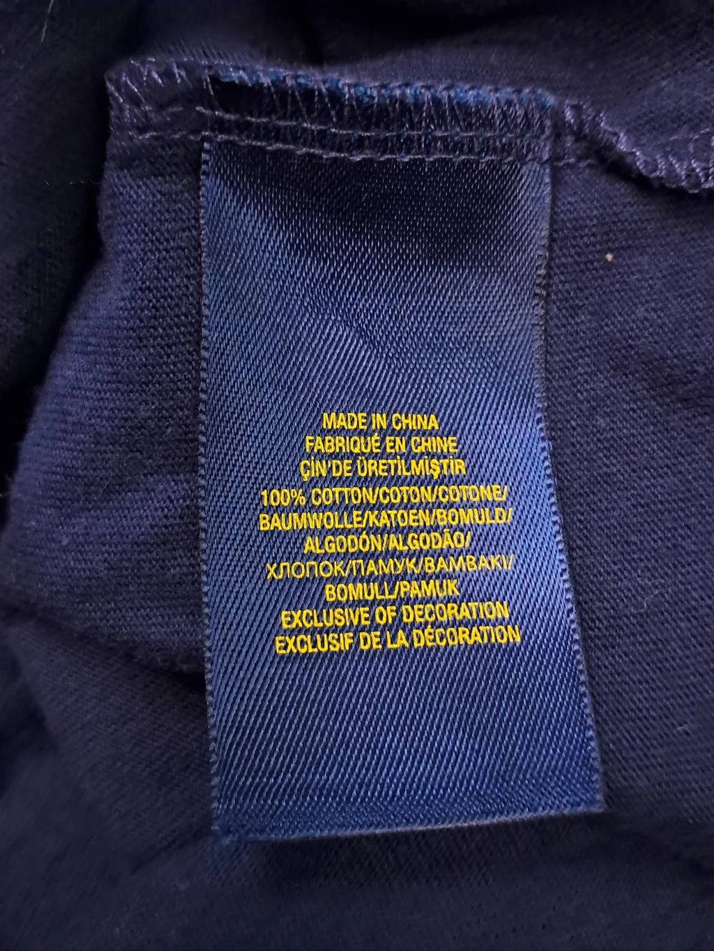 Polo Ralph Lauren Toddler Tshirt Blue Navy Red Pony Crew Long Sleeve Size 3T - Picture 5 of 5